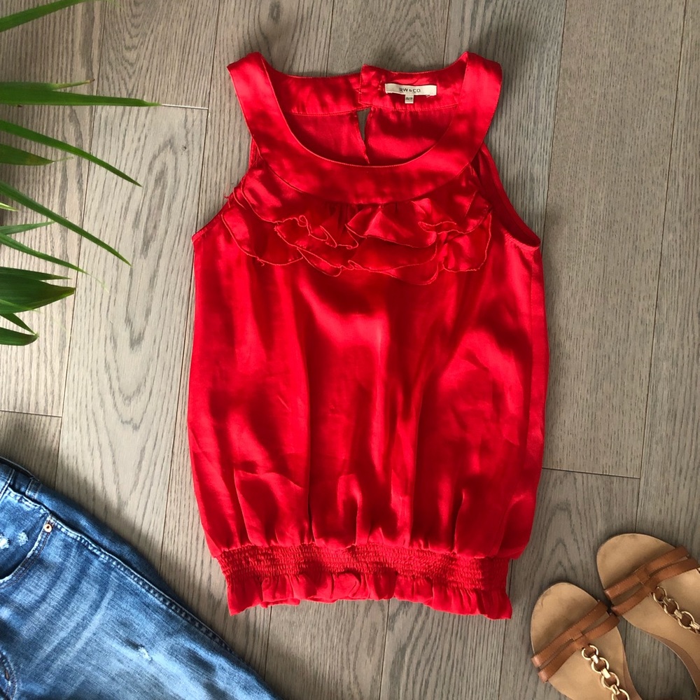 RW&Co Red Sleeveless Top | XS